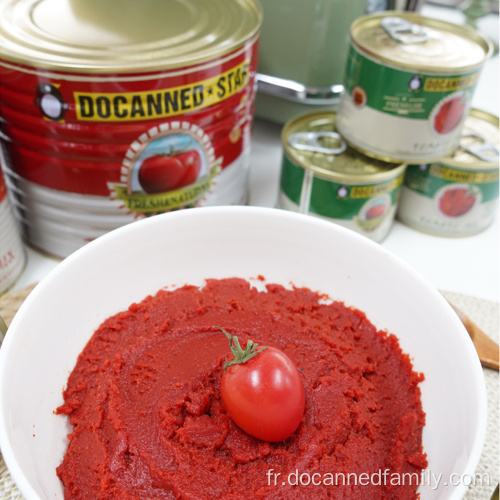 Remplissage direct de pâte de tomate facile à ouvrir emballé